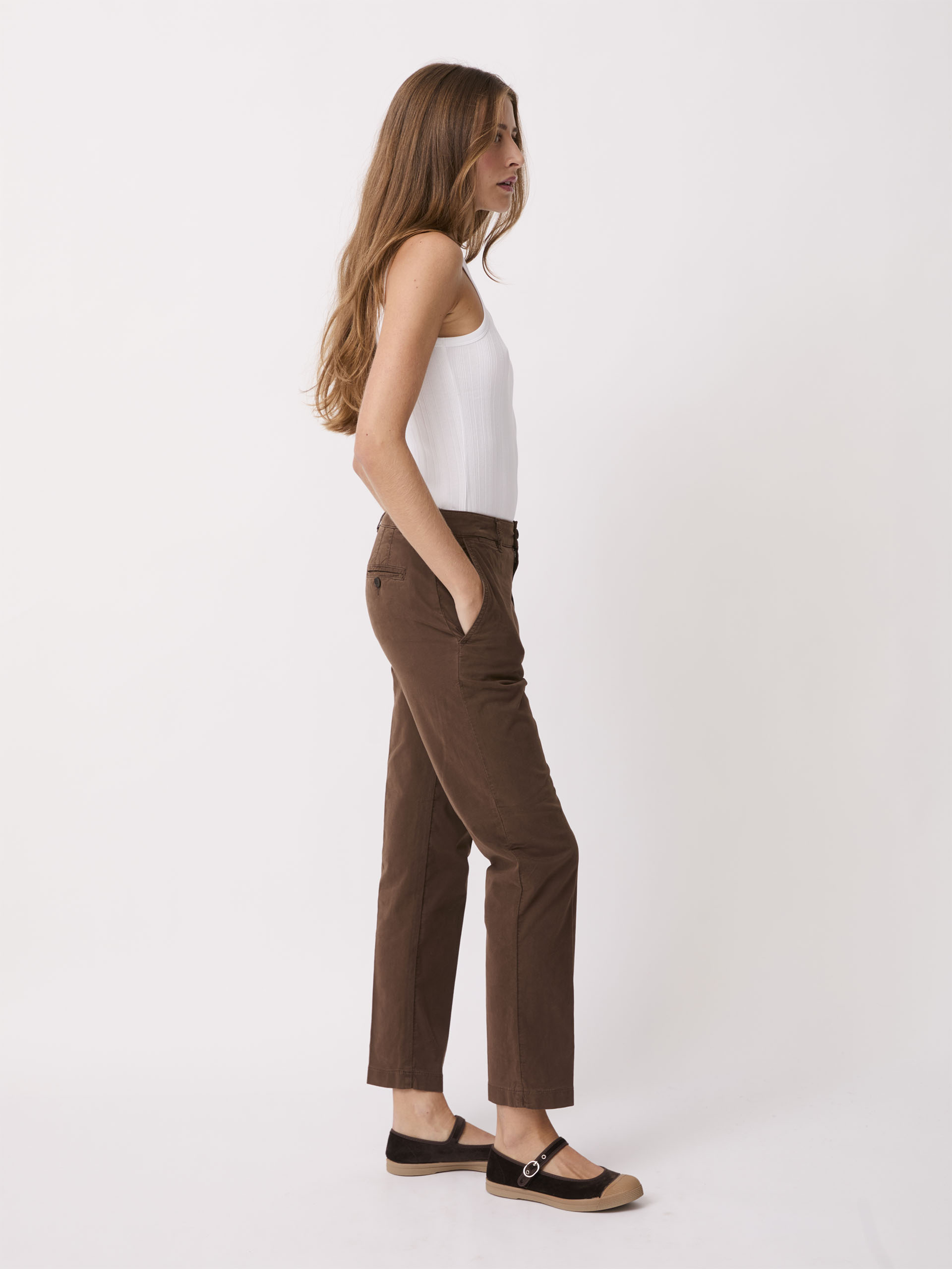 PANTALON BEGONIA  Chocolat , Pr&ecirc;t-&agrave;-porter Bensimon
