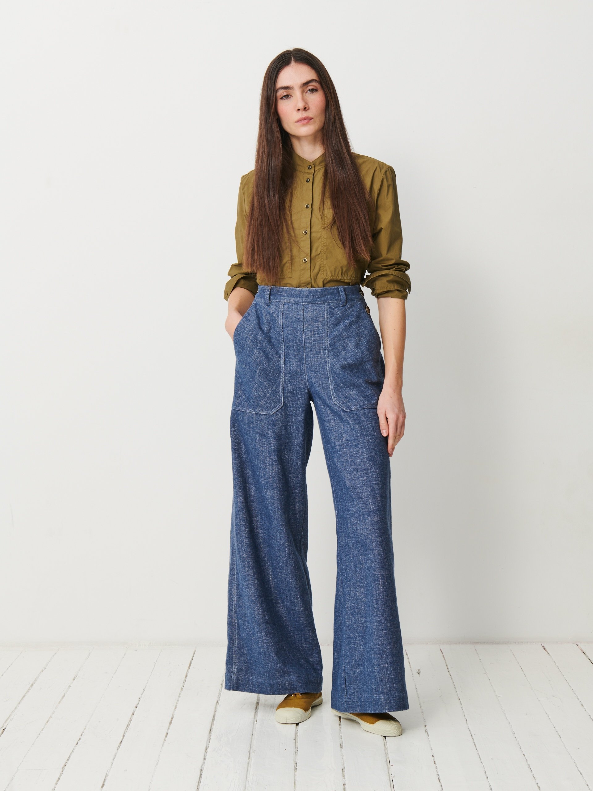 PANTALON MOISON Bleu , Prêt-à-porter Bensimon