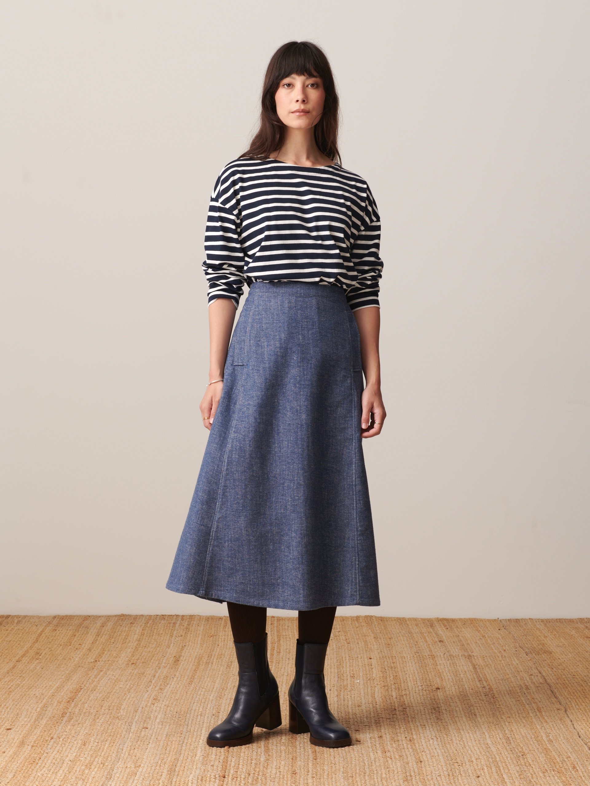JUPE OLLY Bleu , Prêt-à-porter Bensimon