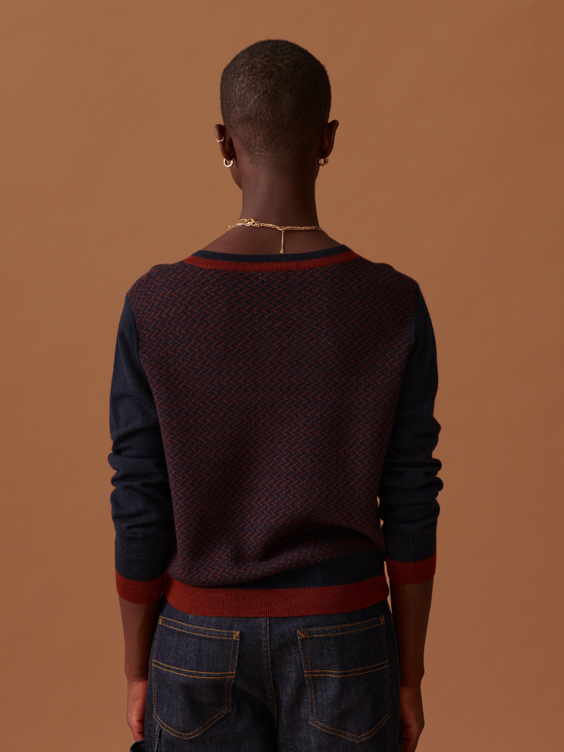 CARDIGAN JAMIE  Marine , Pr&ecirc;t-&agrave;-porter Bensimon
