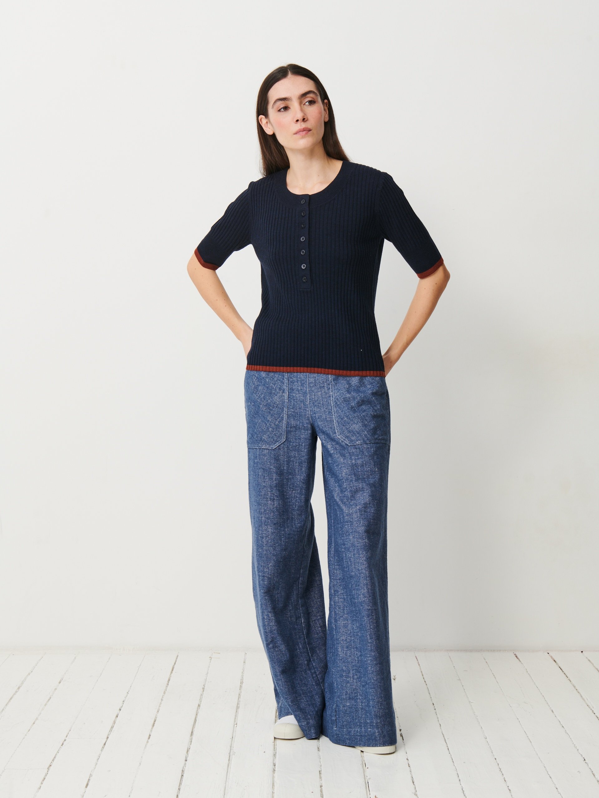 PULL OREN  Marine , Pr&ecirc;t-&agrave;-porter Bensimon