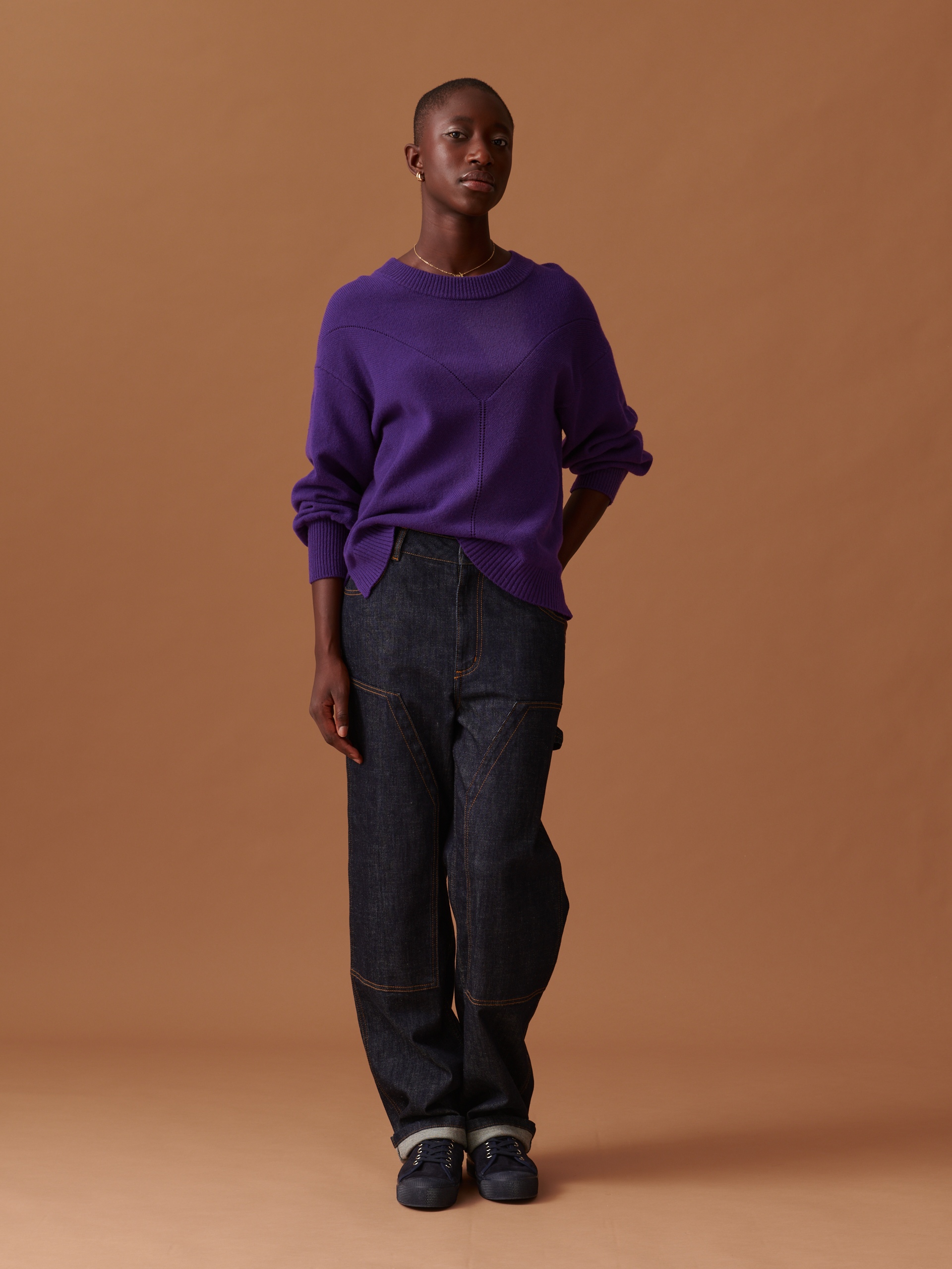 PULL OUDAI Violet , Prêt-à-porter Bensimon