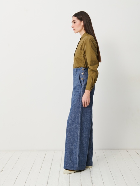 PANTALON MOISON  Bleu , Pr&ecirc;t-&agrave;-porter Bensimon