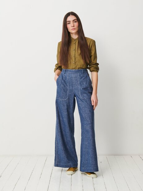PANTALON MOISON  Bleu , Pr&ecirc;t-&agrave;-porter Bensimon