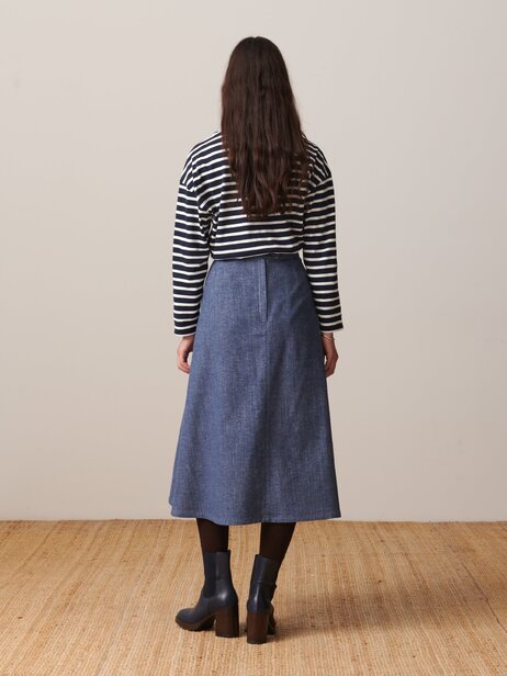 JUPE OLLY  Bleu , Prêt-à-porter Bensimon