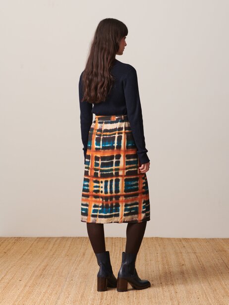 JUPE MILADO  Orange , Prêt-à-porter Bensimon
