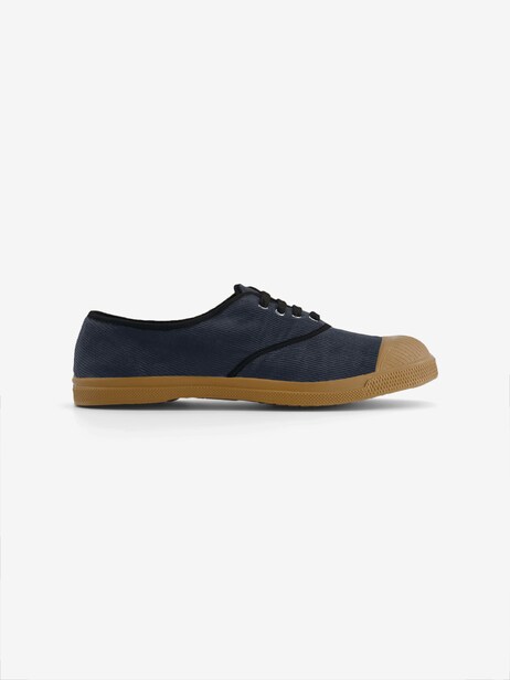 TENNIS FEMME LACET CORDUROY  Marine , Tennis & Chaussures Bensimon