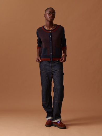 CARDIGAN JAMIE  Marine , Pr&ecirc;t-&agrave;-porter Bensimon