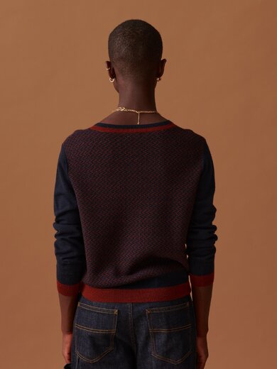 CARDIGAN JAMIE  Marine , Pr&ecirc;t-&agrave;-porter Bensimon