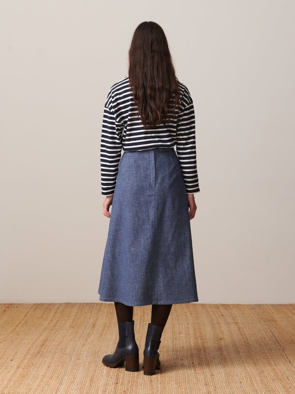 JUPE OLLY Bleu , Prêt-à-porter Bensimon