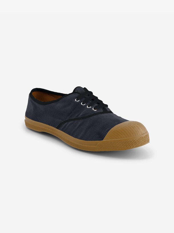 TENNIS FEMME LACET CORDUROY  Marine , Tennis & Chaussures Bensimon