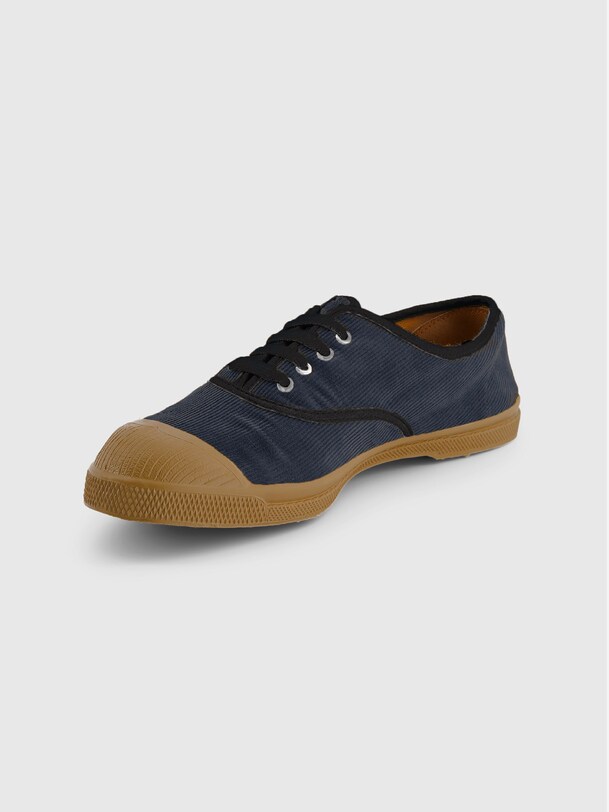TENNIS FEMME LACET CORDUROY  Marine , Tennis & Chaussures Bensimon