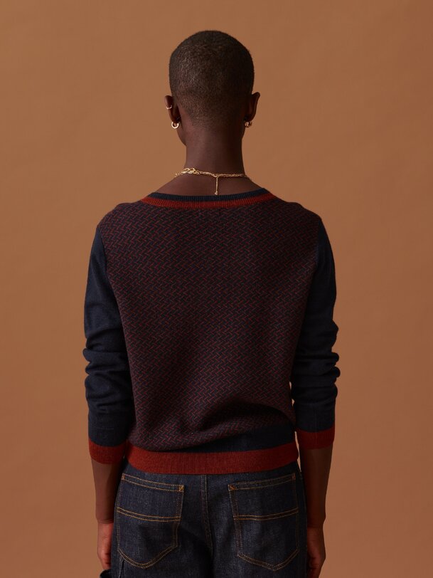 CARDIGAN JAMIE  Marine , Pr&ecirc;t-&agrave;-porter Bensimon