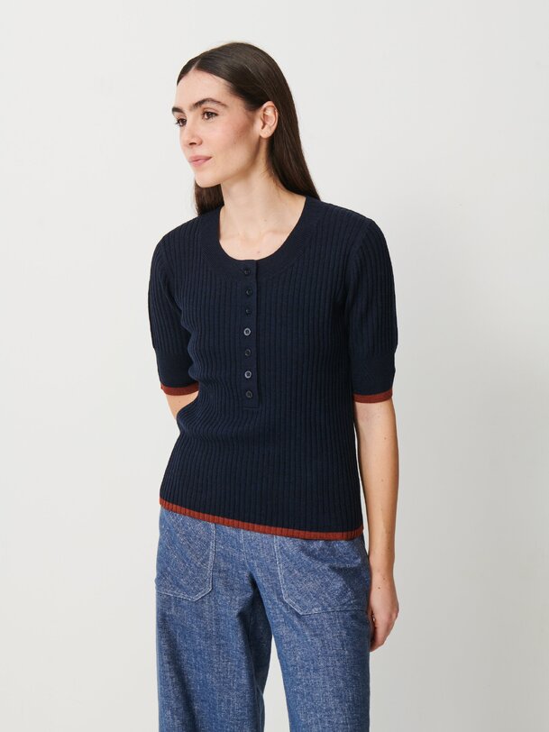 PULL OREN  Marine , Pr&ecirc;t-&agrave;-porter Bensimon