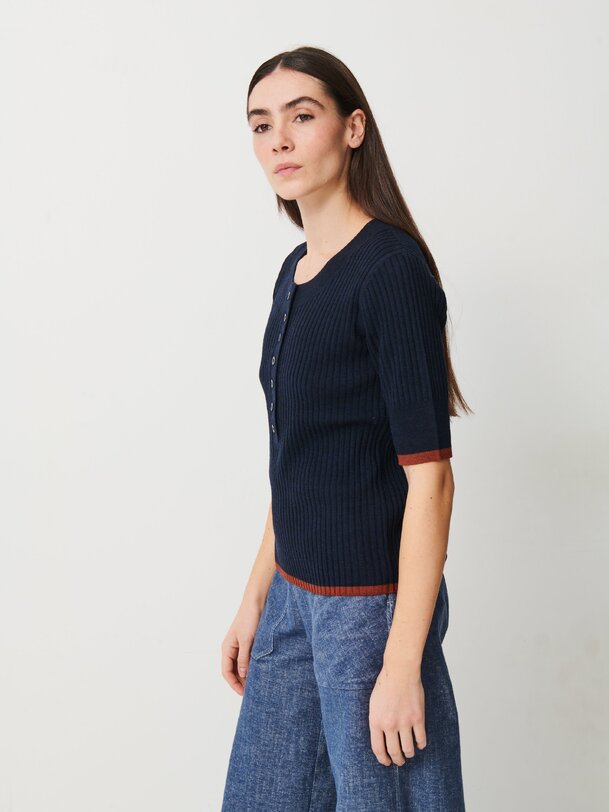 PULL OREN  Marine , Pr&ecirc;t-&agrave;-porter Bensimon
