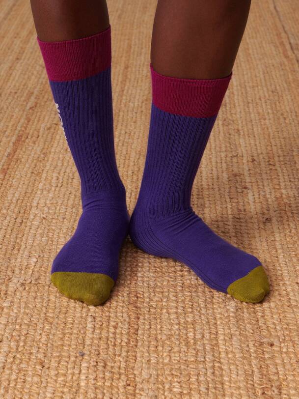 CHAUSSETTES  Violet , Pr&ecirc;t-&agrave;-porter Bensimon
