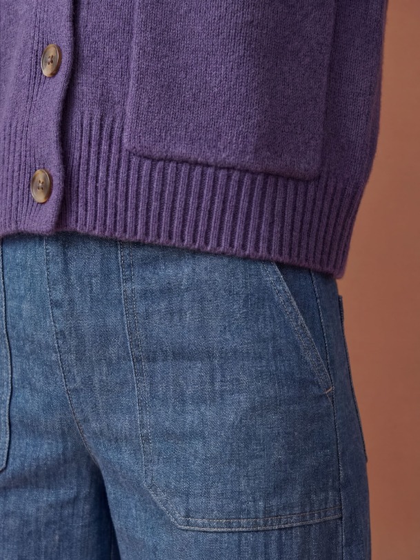 CARDIGAN ORIA Violet , Prêt-à-porter Bensimon