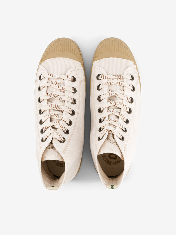 TENNIS B79 STELLA FEMME CORDUROY  Ecru , Tennis & Chaussures Bensimon