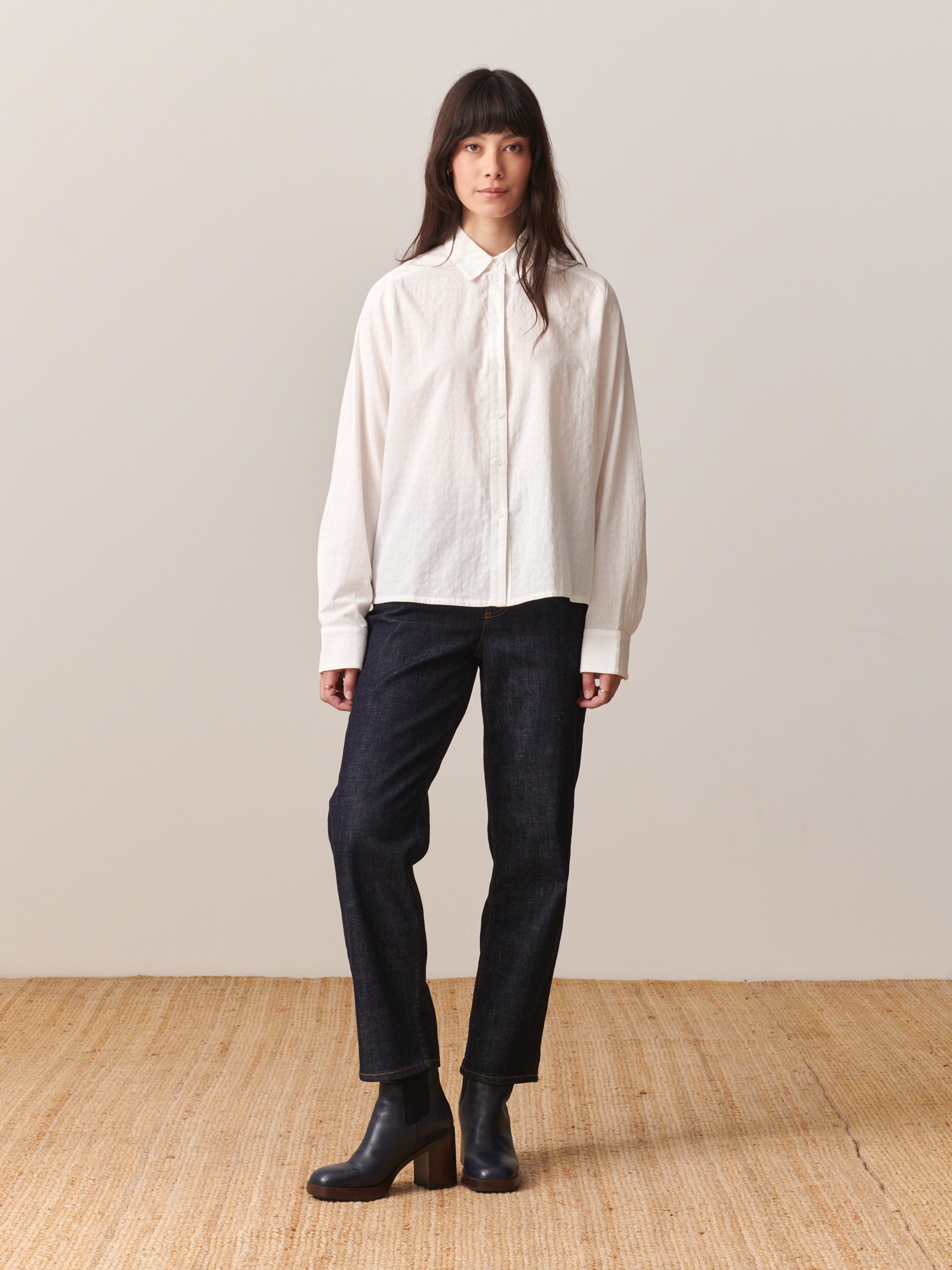 CHEMISE NOEMIE ML  Ecru , Pr&ecirc;t-&agrave;-porter Bensimon