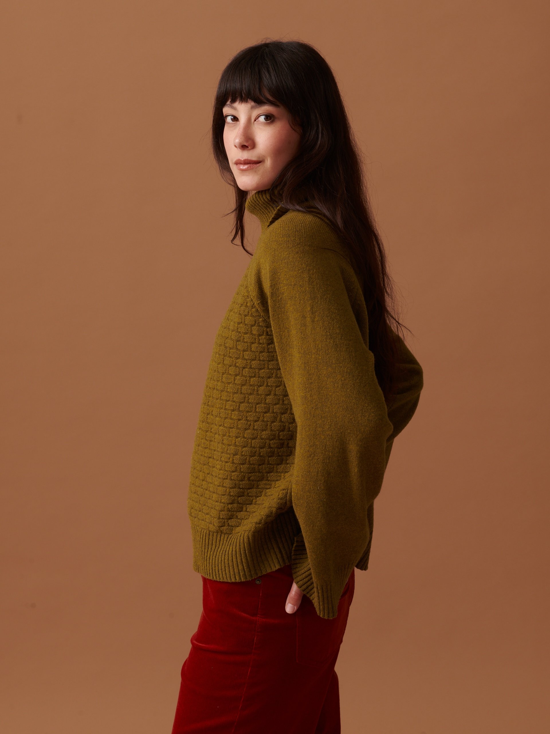 PULL MAGGY Kaki , Prêt-à-porter Bensimon