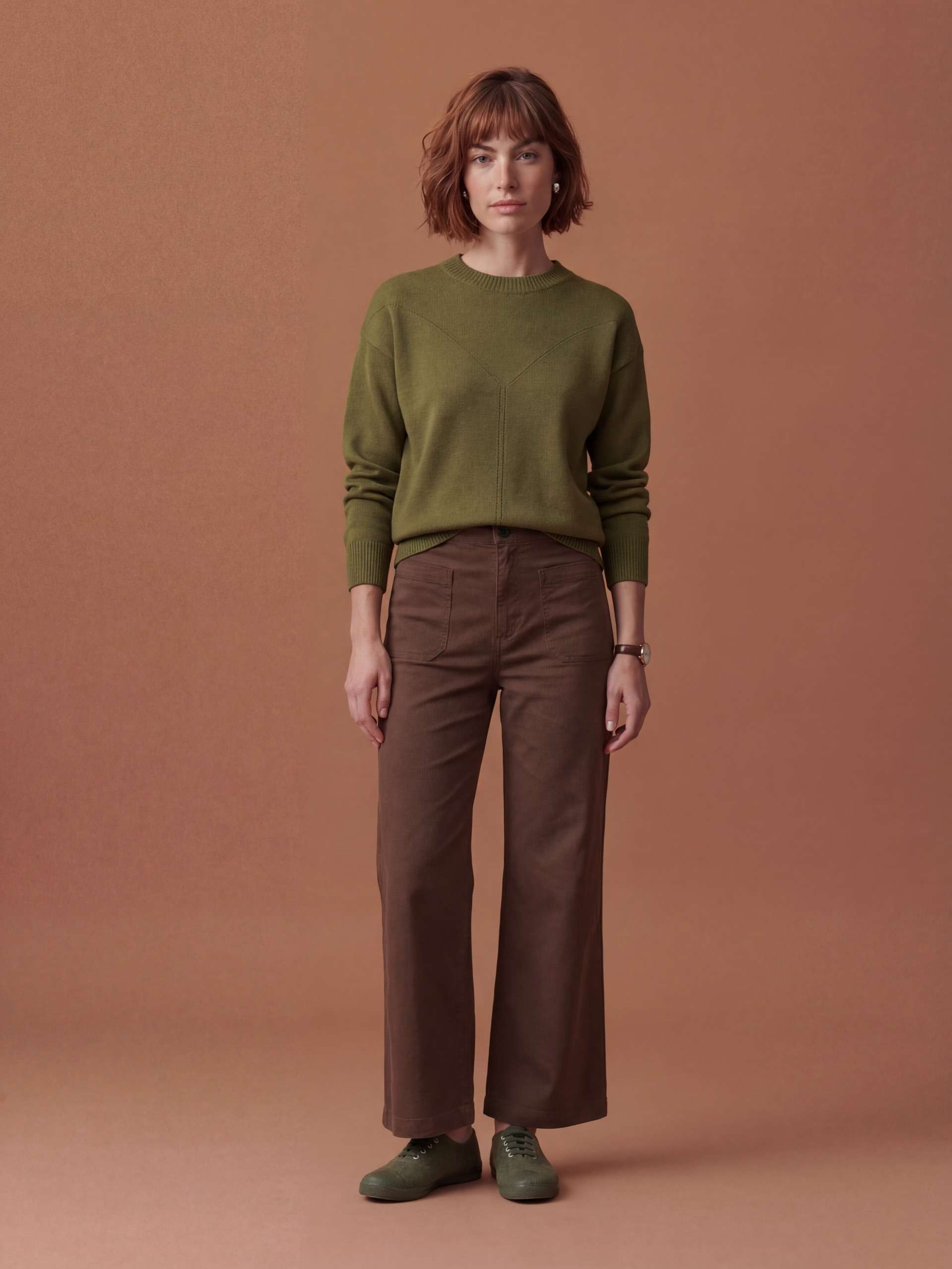 PULL OUDAI Kaki , Prêt-à-porter Bensimon