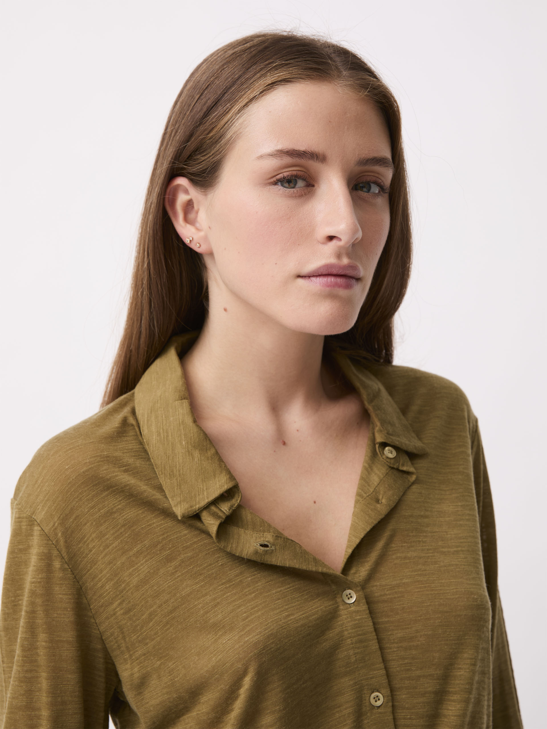 CHEMISE CYLENA  Kaki , Pr&ecirc;t-&agrave;-porter Bensimon