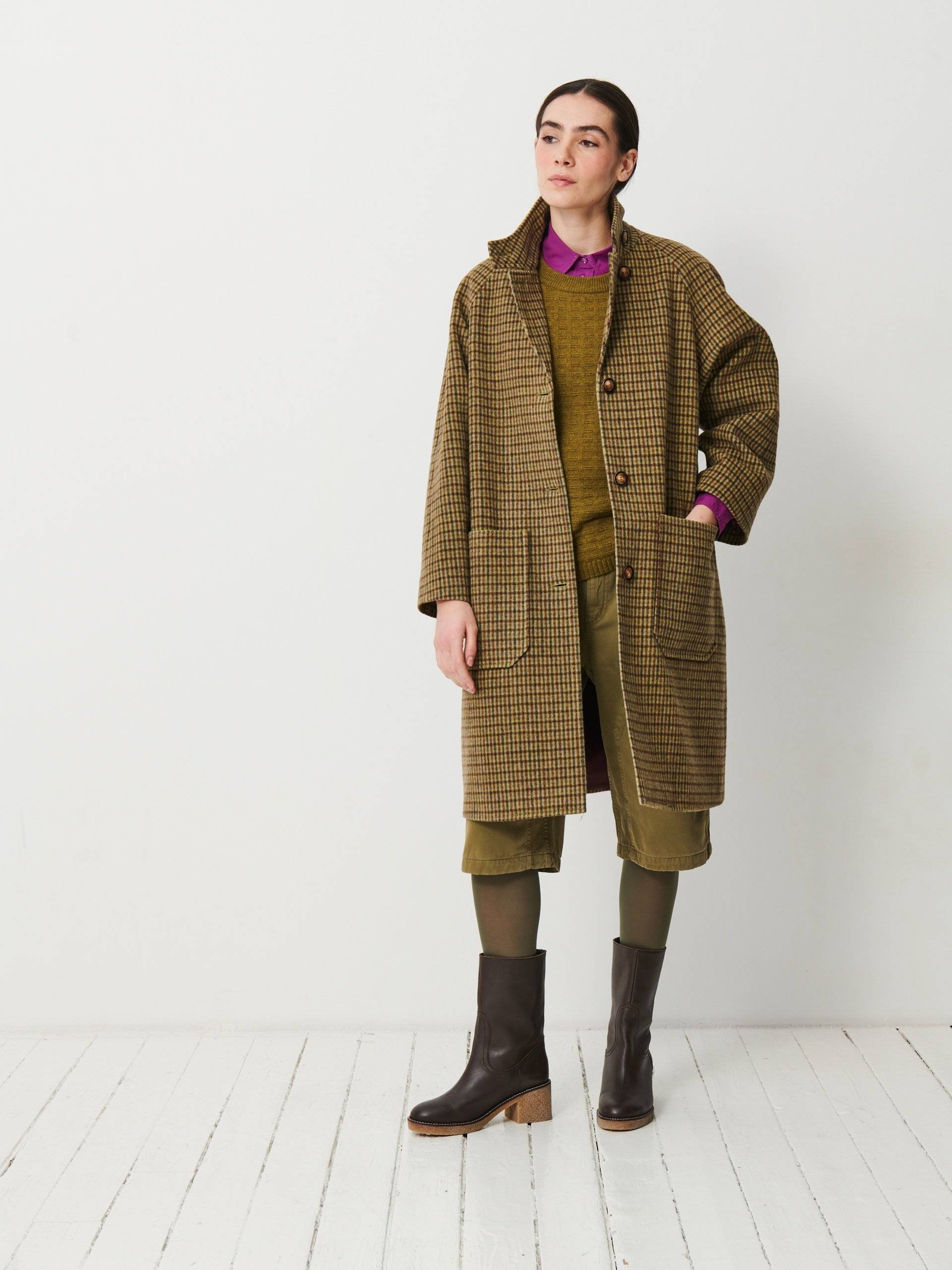MANTEAU OYA  Kaki , Pr&ecirc;t-&agrave;-porter Bensimon