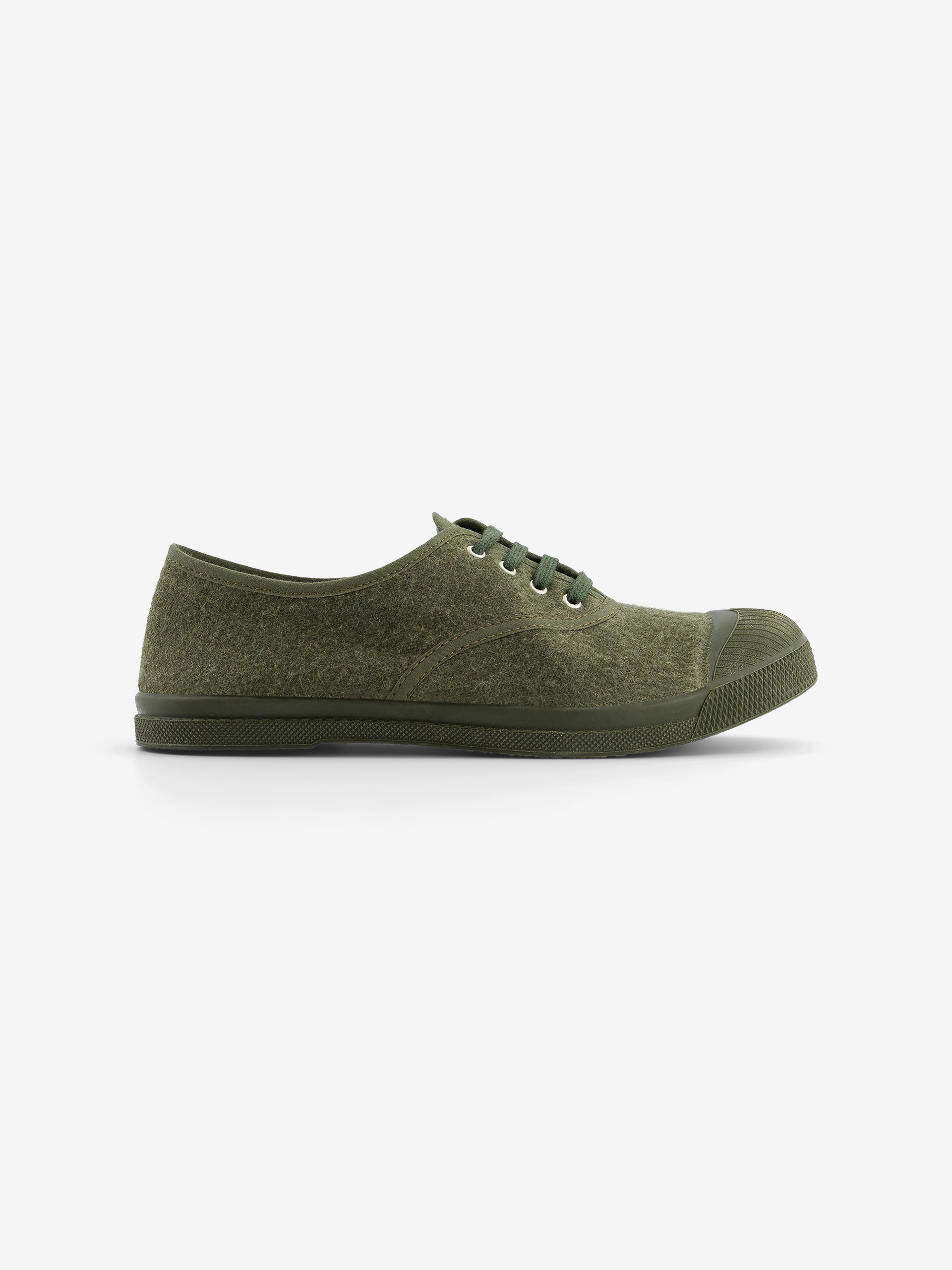 TENNIS FEMME LACET FLANELLE  Kaki , Tennis & Chaussures Bensimon