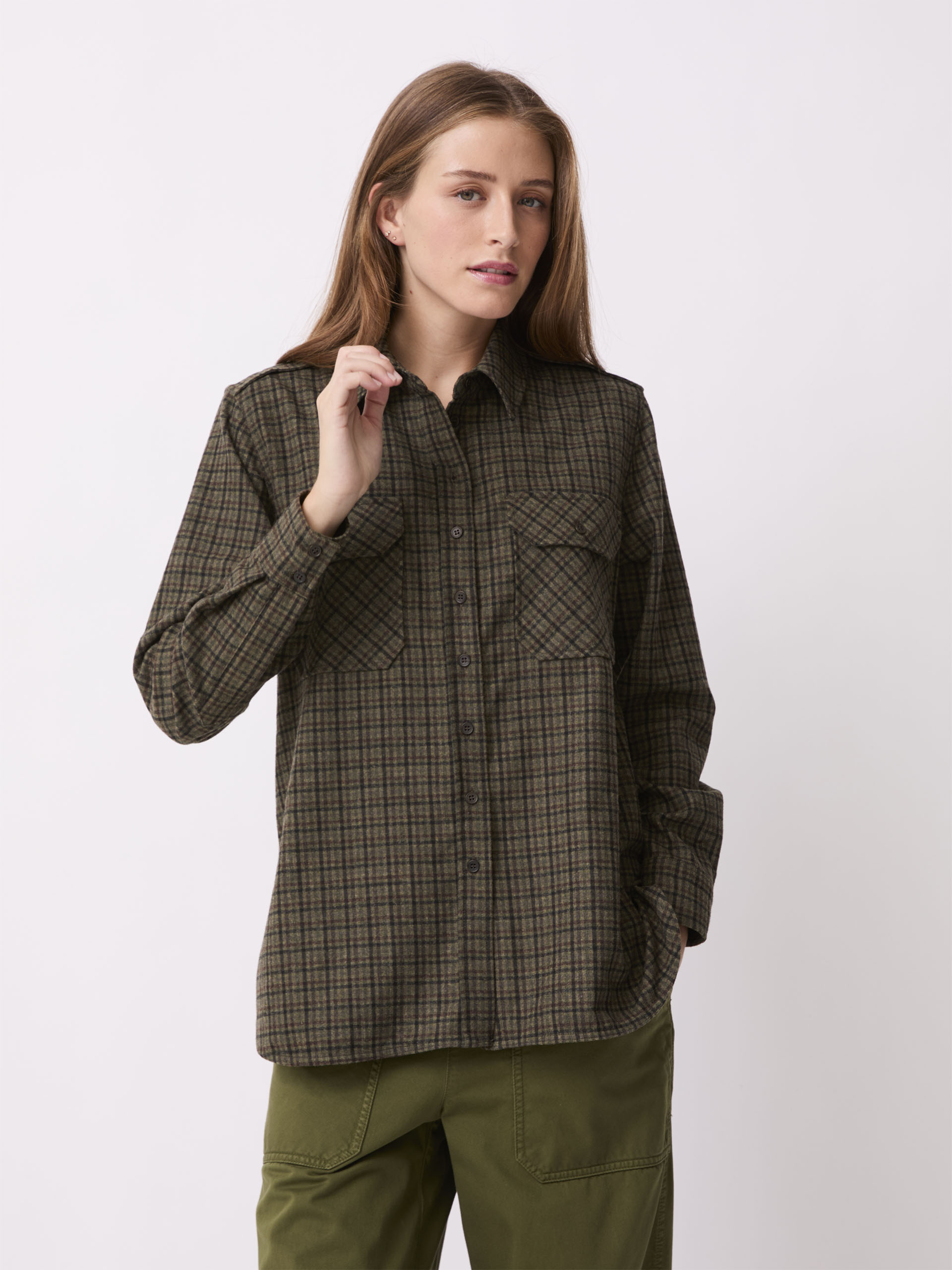 CHEMISE OLEYO  Kaki , Pr&ecirc;t-&agrave;-porter Bensimon