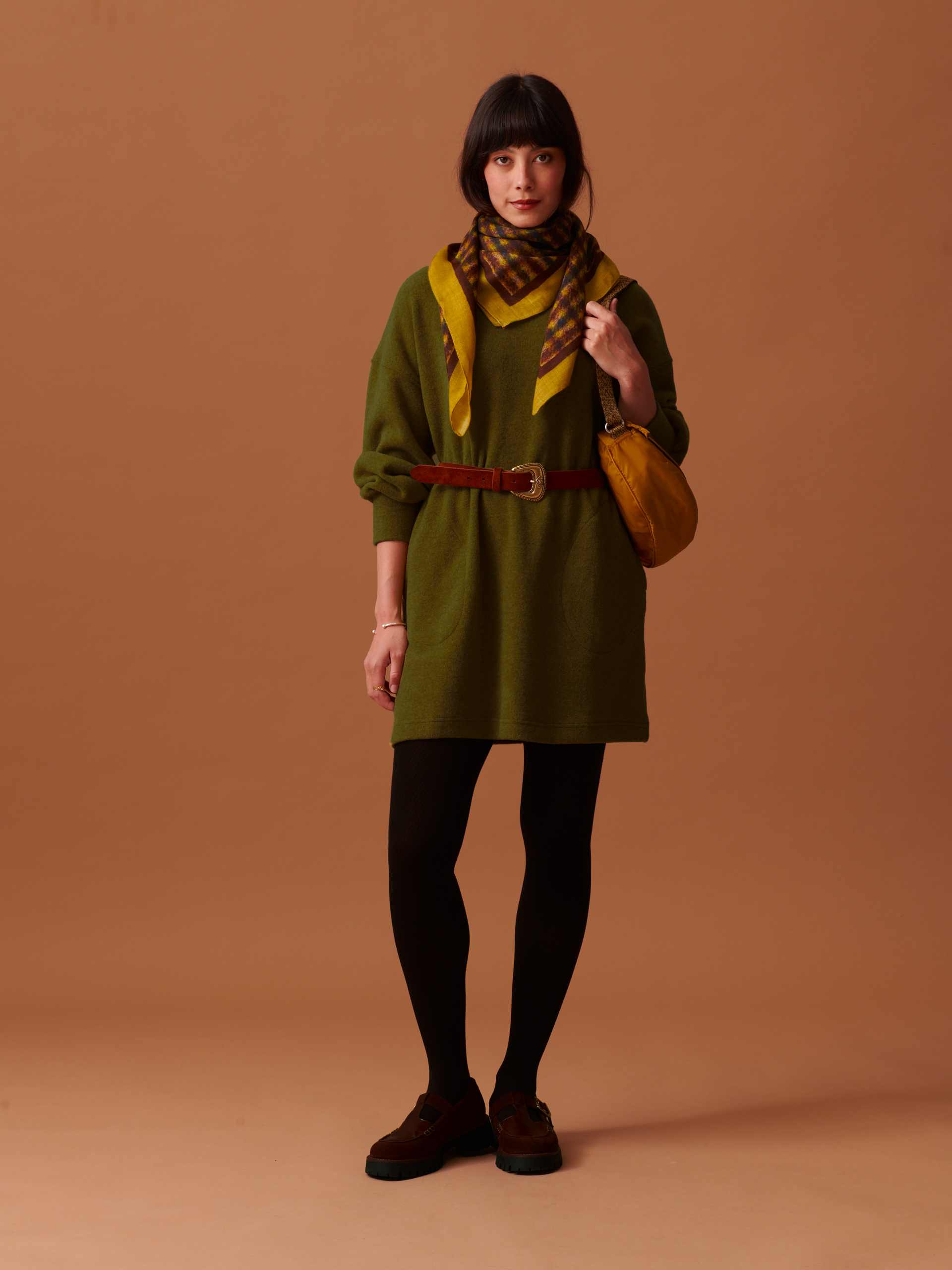 ROBE ORELIA  Kaki , Pr&ecirc;t-&agrave;-porter Bensimon