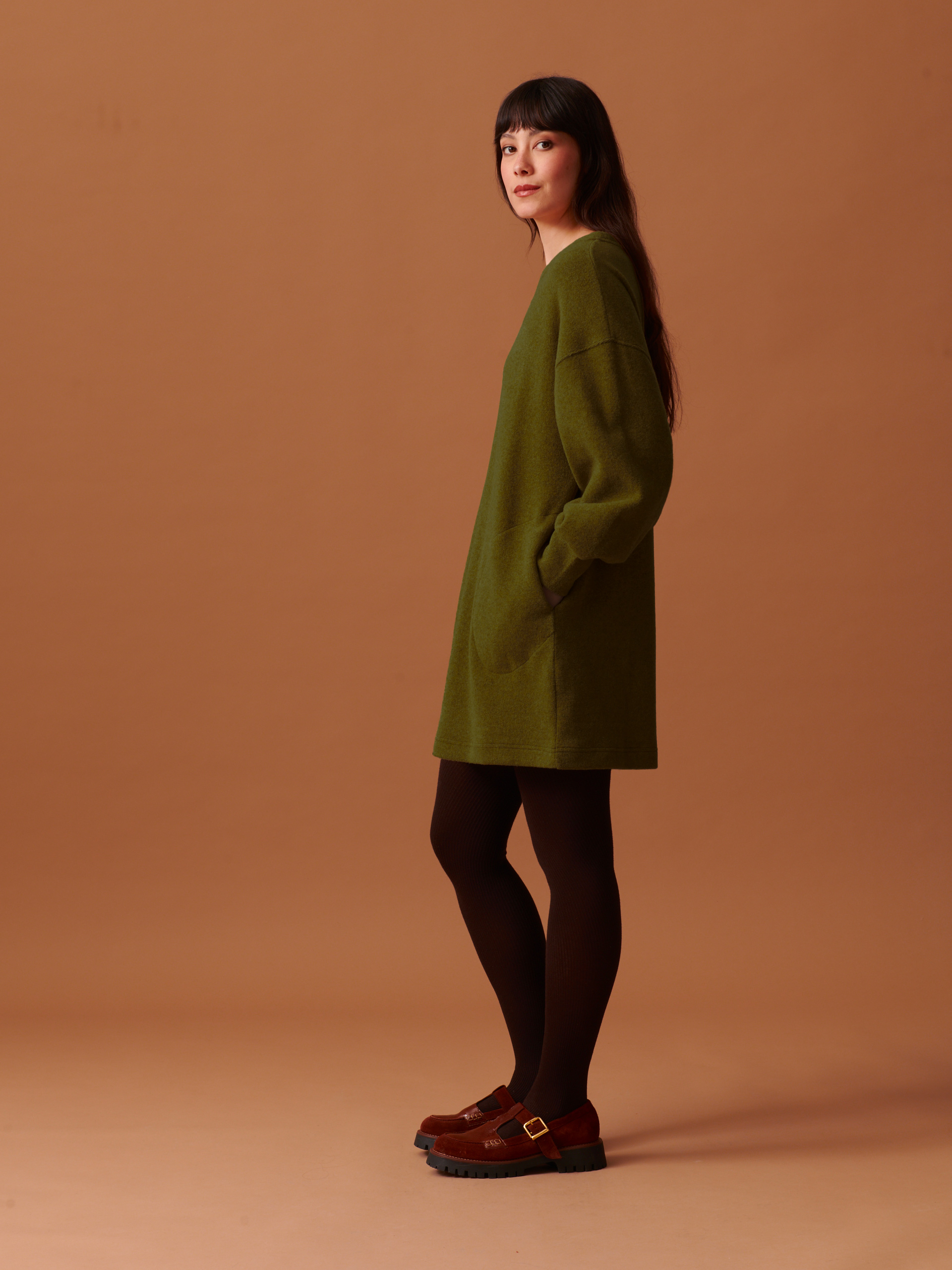 ROBE ORELIA  Kaki , Pr&ecirc;t-&agrave;-porter Bensimon