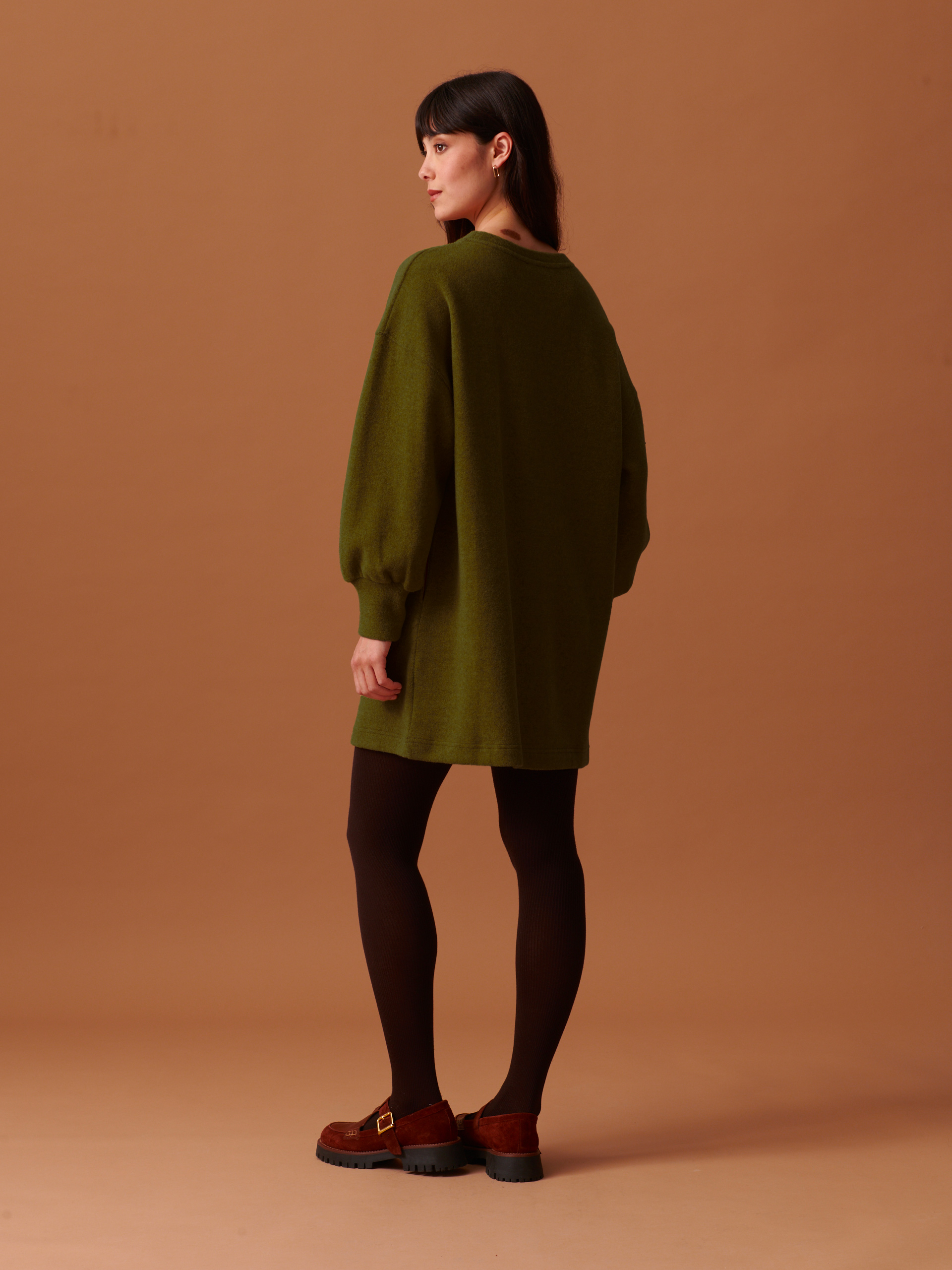 ROBE ORELIA  Kaki , Pr&ecirc;t-&agrave;-porter Bensimon