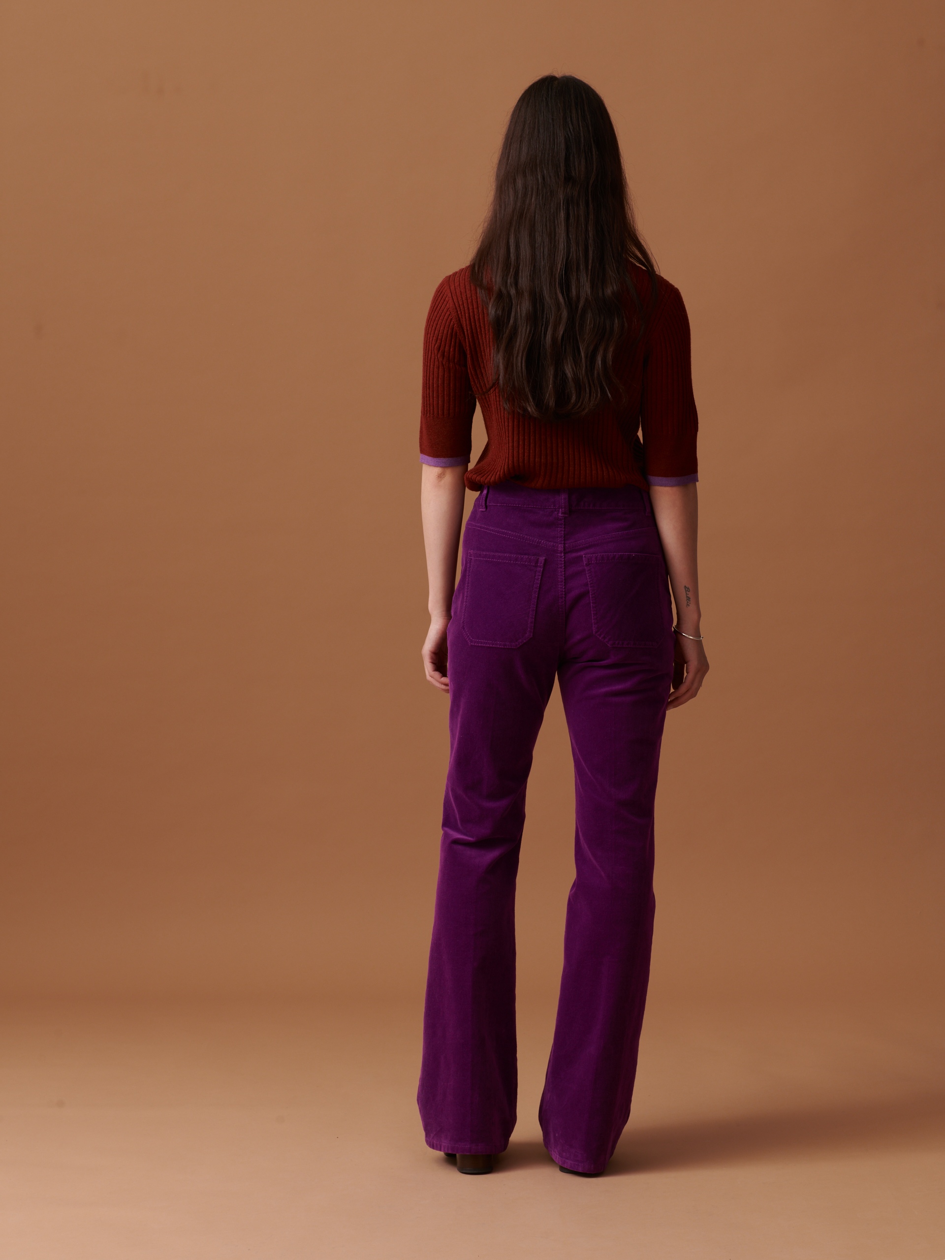 PANTALON OLIVIO  Prune , Pr&ecirc;t-&agrave;-porter Bensimon