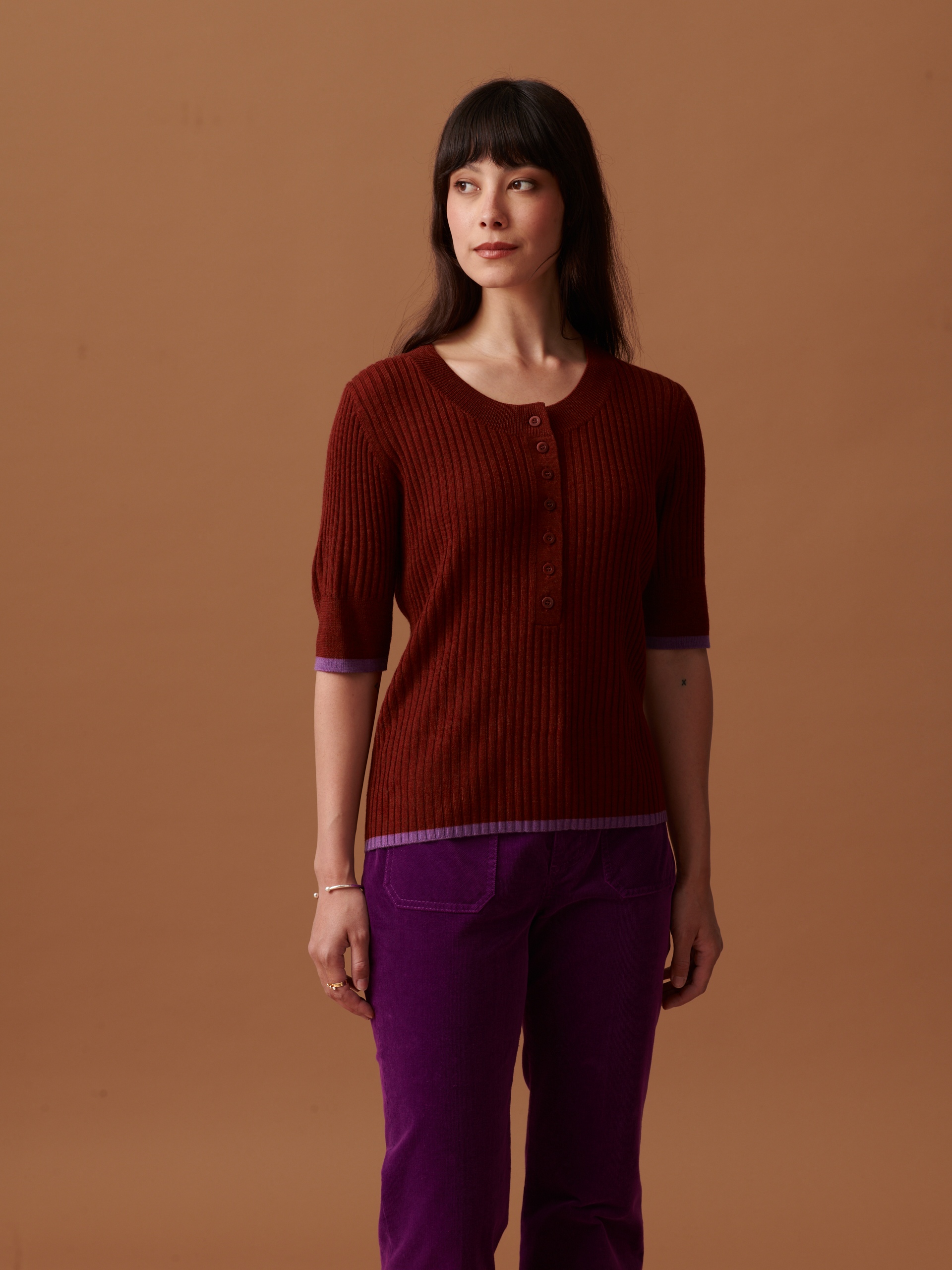 PULL OREN  Cognac , Pr&ecirc;t-&agrave;-porter Bensimon