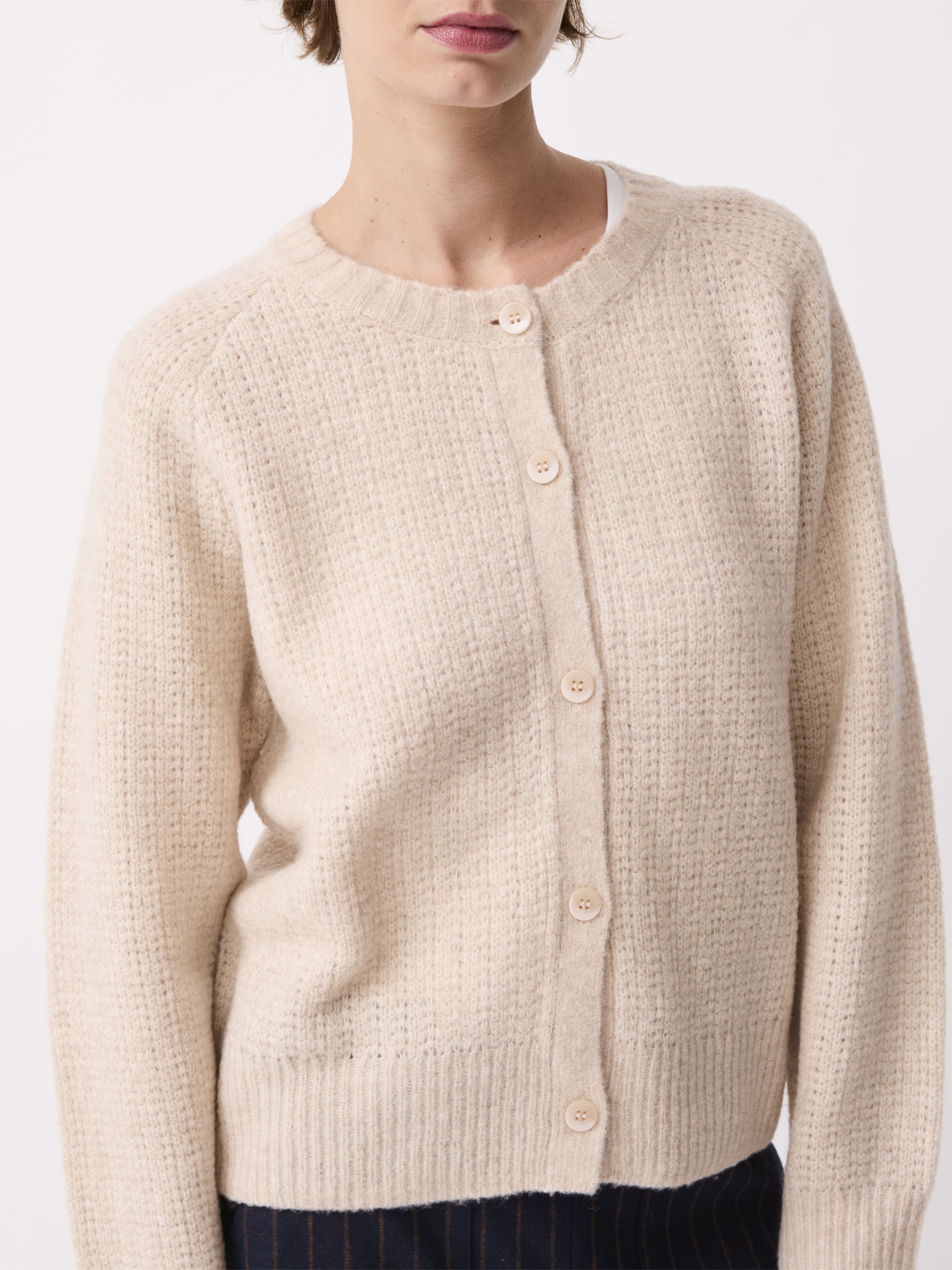 CARDIGAN OTELLO  Sable , Pr&ecirc;t-&agrave;-porter Bensimon