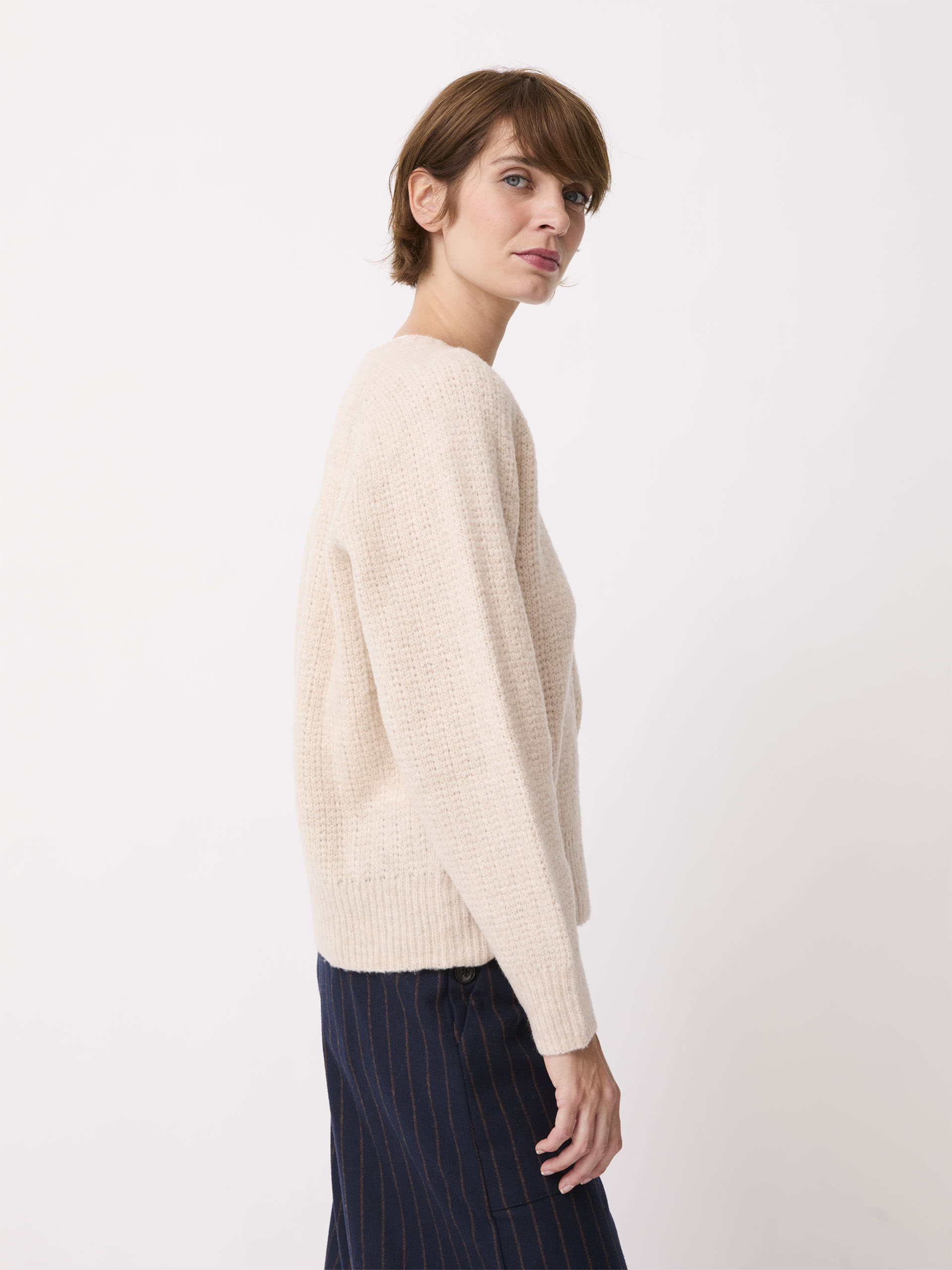 CARDIGAN OTELLO  Sable , Pr&ecirc;t-&agrave;-porter Bensimon