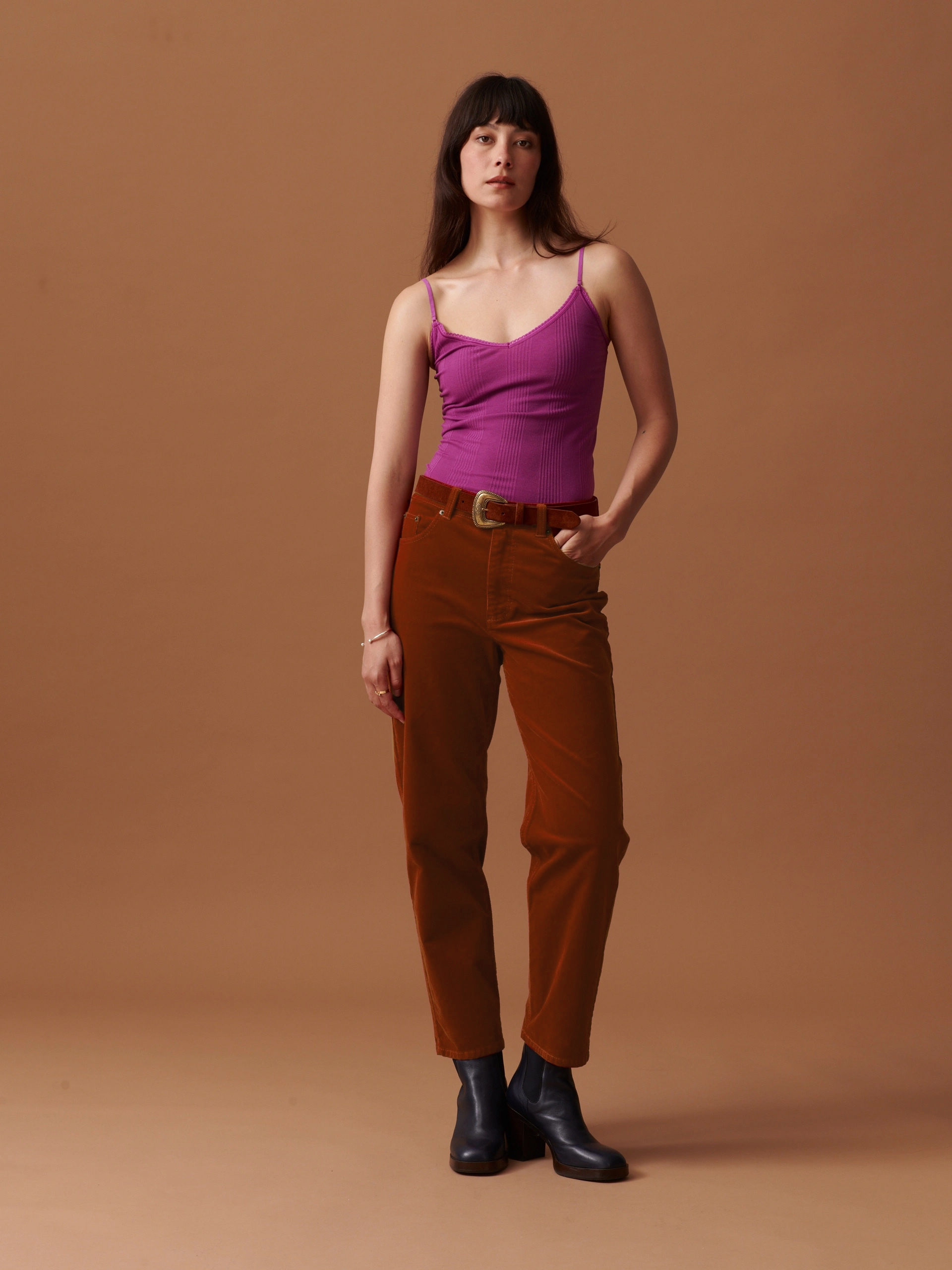 PANTALON MARIUS  Piment , Pr&ecirc;t-&agrave;-porter Bensimon
