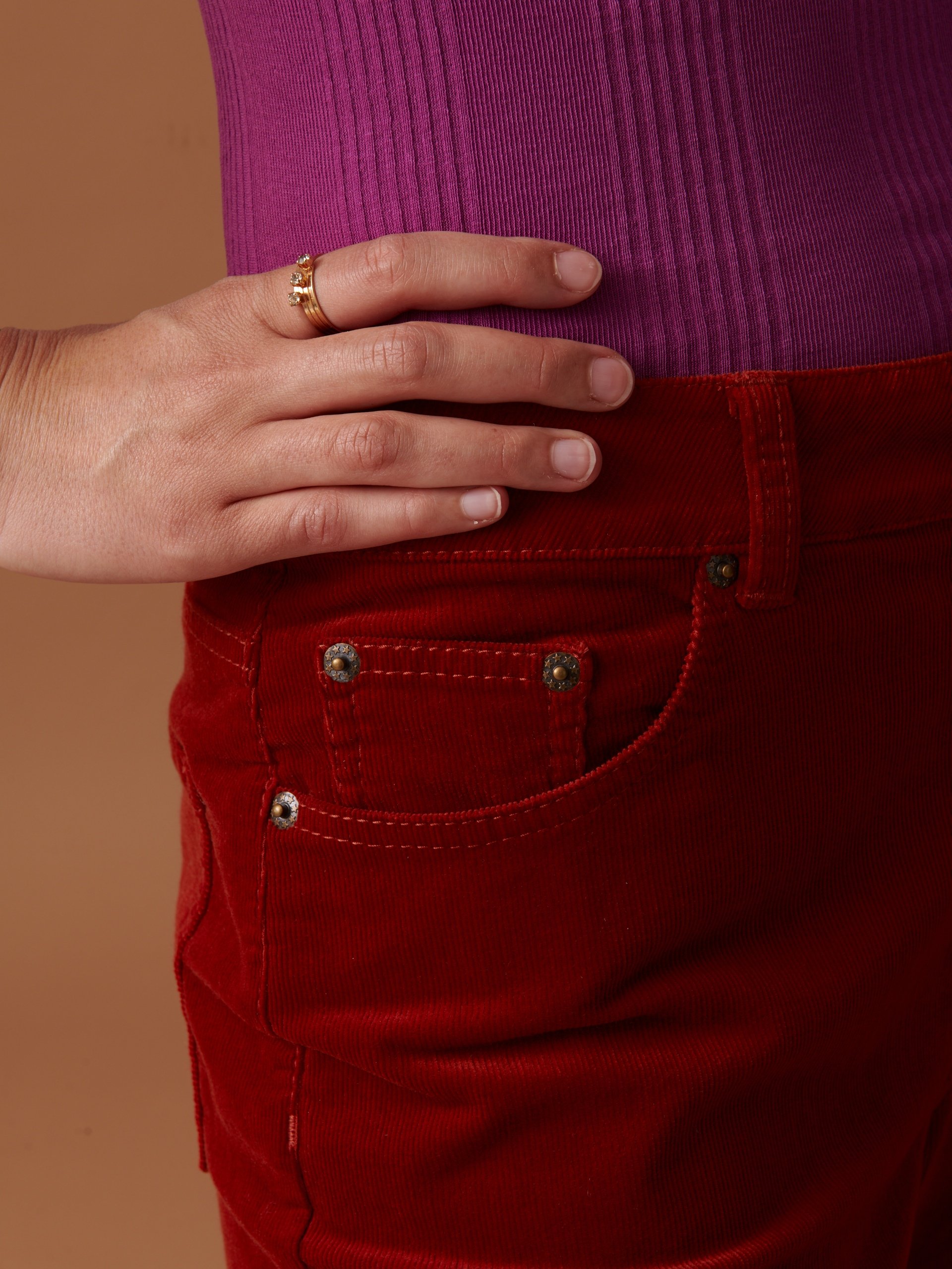 PANTALON MARIUS  Piment , Pr&ecirc;t-&agrave;-porter Bensimon
