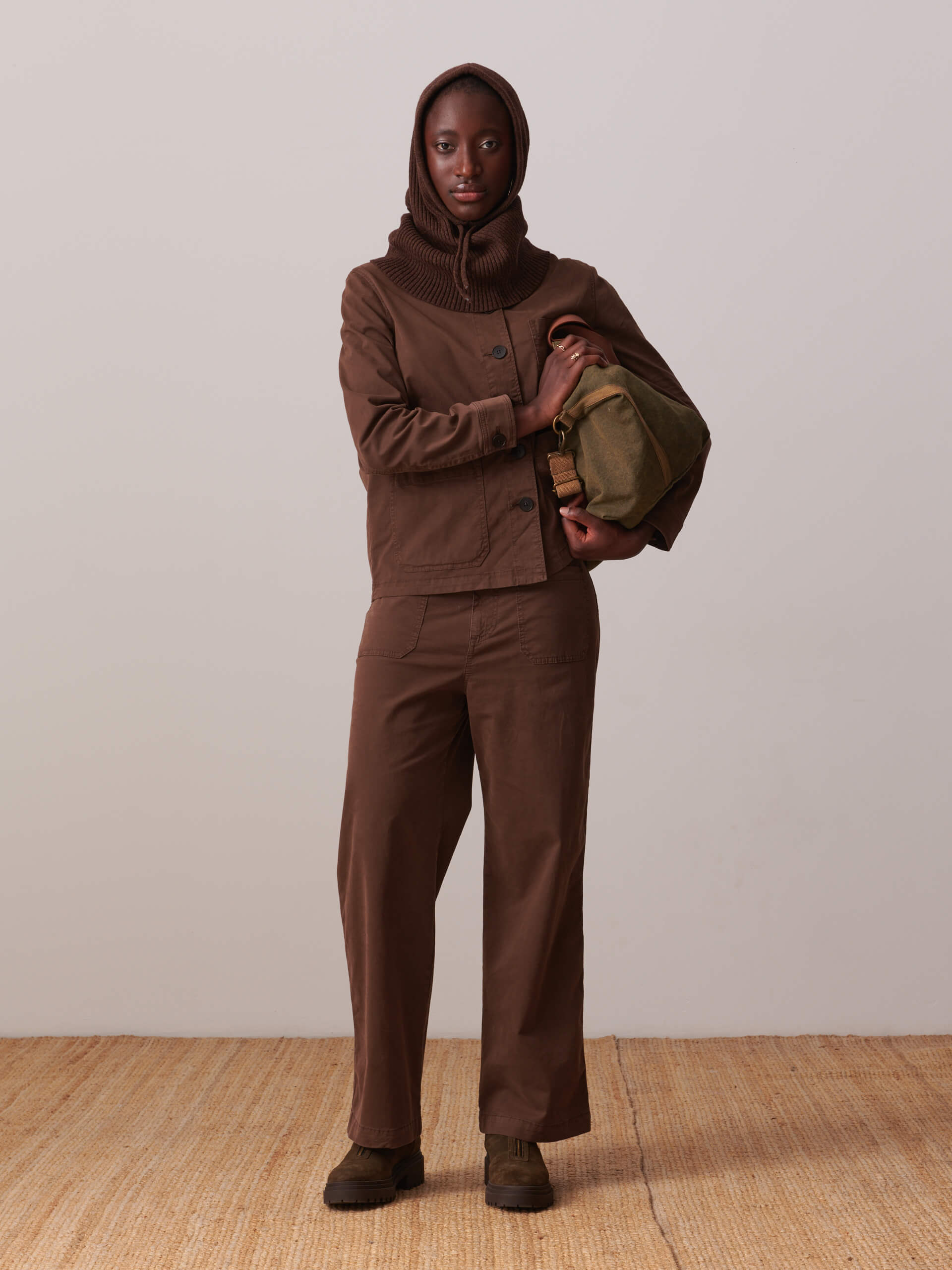 CAGOULE ORLANN  Cacao , Pr&ecirc;t-&agrave;-porter Bensimon