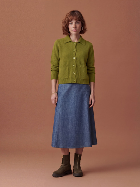CARDIGAN ORIA  Kaki , Pr&ecirc;t-&agrave;-porter Bensimon