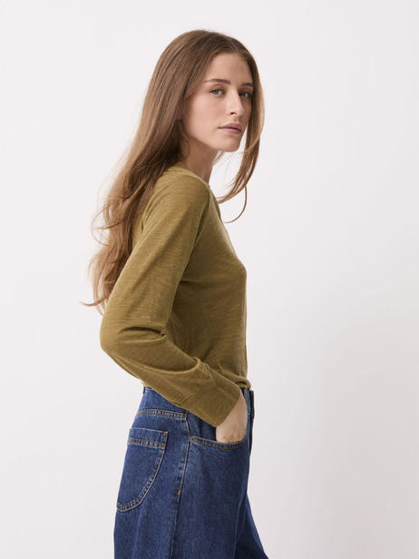 T-SHIRT HARRIS ML  Kaki , Pr&ecirc;t-&agrave;-porter Bensimon