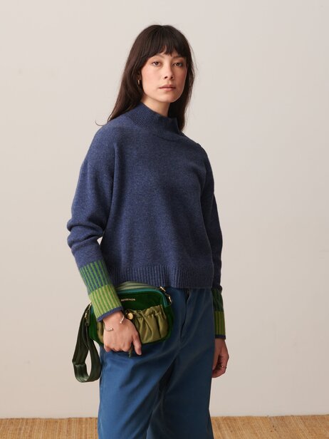 PULL ETTORE  Denim , Prêt-à-porter Bensimon