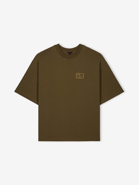 T-SHIRT ODERIC  Olive fonce , Pr&ecirc;t-&agrave;-porter Bensimon