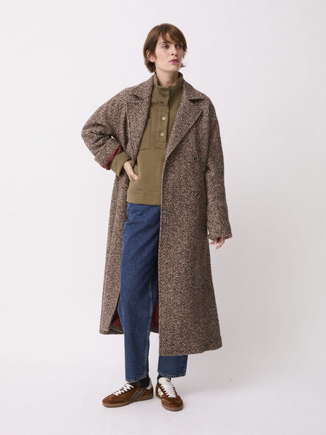 MANTEAU OSENIN  Chataigne , Pr&ecirc;t-&agrave;-porter Bensimon