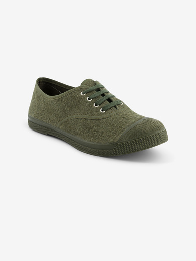 TENNIS FEMME LACET FLANELLE  Kaki , Tennis & Chaussures Bensimon