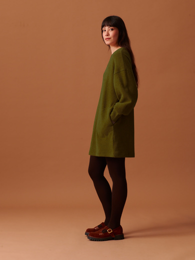 ROBE ORELIA  Kaki , Prêt-à-porter Bensimon