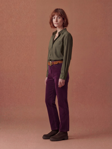 PANTALON MARIUS  Prune , Prêt-à-porter Bensimon