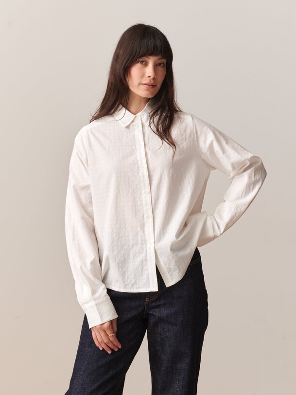 CHEMISE NOEMIE ML  Ecru , Pr&ecirc;t-&agrave;-porter Bensimon