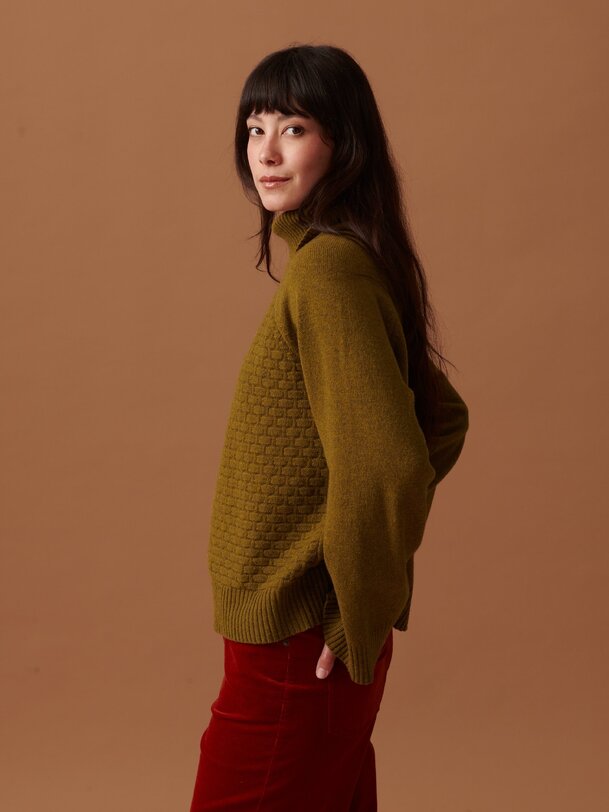 PULL MAGGY Kaki , Prêt-à-porter Bensimon
