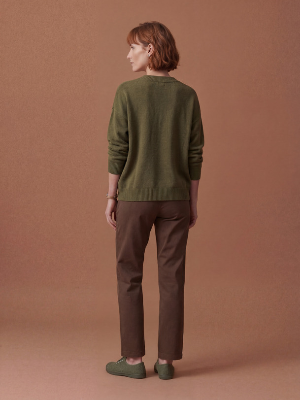 PULL OUDAI Kaki , Prêt-à-porter Bensimon